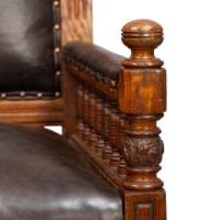 Bruce Talbert for Gillow and Co., attributed – Gothic Revival Oak Armchair - Thumbnail 14