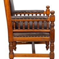 Bruce Talbert for Gillow and Co., attributed – Gothic Revival Oak Armchair - Thumbnail 18
