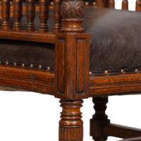 Bruce Talbert for Gillow and Co., attributed – Gothic Revival Oak Armchair - Thumbnail 19
