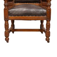 Bruce Talbert for Gillow and Co., attributed – Gothic Revival Oak Armchair - Thumbnail 22