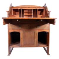 Arts and Crafts Oak Bureau by George Montague Ellwood for J. S. Henry - Thumbnail 2