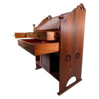 Arts and Crafts Oak Bureau by George Montague Ellwood for J. S. Henry - Thumbnail 4