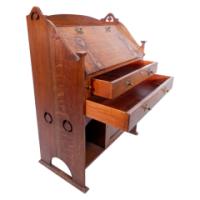 Arts and Crafts Oak Bureau by George Montague Ellwood for J. S. Henry - Thumbnail 10