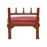 Attributed to Charles Bevan. Gothic Revival Side Chair with Scroll Carvings - Thumbnail 17