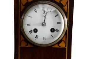 Arts and Crafts Mahogany Mantle Clock with Floral Inlay by Liberty & Co. - Thumbnail 14