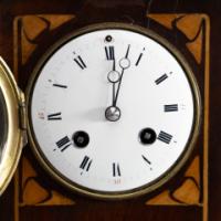 Arts and Crafts Mahogany Mantle Clock with Floral Inlay by Liberty & Co. - Thumbnail 15