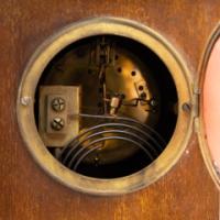 Arts and Crafts Mahogany Mantle Clock with Floral Inlay by Liberty & Co. - Thumbnail 12