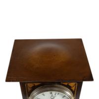 Arts and Crafts Mahogany Mantle Clock with Floral Inlay by Liberty & Co. - Thumbnail 16