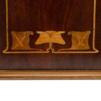 Arts and Crafts Mahogany Mantle Clock with Floral Inlay by Liberty & Co. - Thumbnail 18