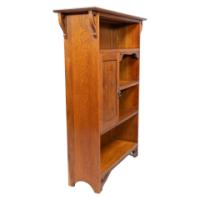 Wylie and Lochhead, in the style of. Arts and Crafts oak bookcase with cupboard - Thumbnail 3