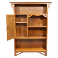 Wylie and Lochhead, in the style of. Arts and Crafts oak bookcase with cupboard - Thumbnail 2