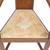 M. H. Baillie Scott, attributed. Three Arts and Crafts High-back oak armchairs - Thumbnail 4