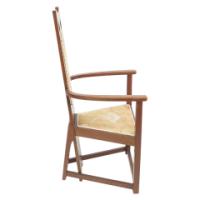 M. H. Baillie Scott, attributed. Three Arts and Crafts High-back oak armchairs - Thumbnail 7