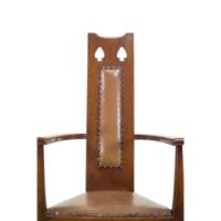 M. H. Baillie Scott, attributed. Three Arts and Crafts High-back oak armchairs - Thumbnail 22