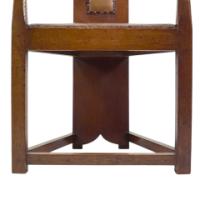 M. H. Baillie Scott, attributed. Three Arts and Crafts High-back oak armchairs - Thumbnail 26