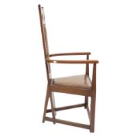 M. H. Baillie Scott, attributed. Three Arts and Crafts High-back oak armchairs - Thumbnail 30