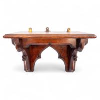 A. W. N. Pugin, in the style of. Gothic Revival oak bracket or wall shelf