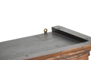 Arts and Crafts Oak Wall Cabinet with Carved Floral Decoration - Thumbnail 19