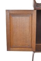 Arts and Crafts Oak Wall Cabinet with Carved Floral Decoration - Thumbnail 16