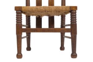 Liberty & Co., William Birch. Arts and Crafts Child’s Chair with Seagrass - Thumbnail 13