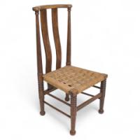 Liberty & Co., William Birch. Arts and Crafts Child’s Chair with Seagrass