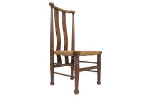 Liberty & Co., William Birch. Arts and Crafts Child’s Chair with Seagrass - Thumbnail 3