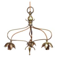 W. A. S. Benson, In the Style of. Arts and Crafts Copper & Brass Ceiling Light