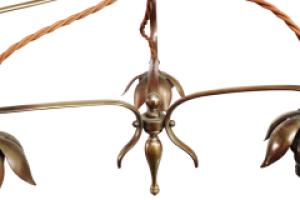 W. A. S. Benson, In the Style of. Arts and Crafts Copper & Brass Ceiling Light - Thumbnail 5