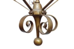 General Electric Company. Arts and Crafts Brass Five-Arm Chandelier - Thumbnail 15