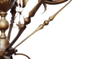 General Electric Company. Arts and Crafts Brass Five-Arm Chandelier - Thumbnail 19