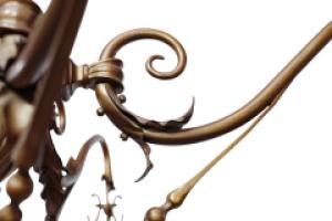 General Electric Company. Arts and Crafts Brass Five-Arm Chandelier - Thumbnail 20