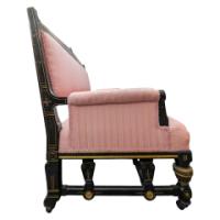 Lambs of Manchester, W. J. Estall. Aesthetic Movement Ebonized Settee - Thumbnail 5