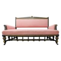 Lambs of Manchester, W. J. Estall. Aesthetic Movement Ebonized Settee - Thumbnail 4