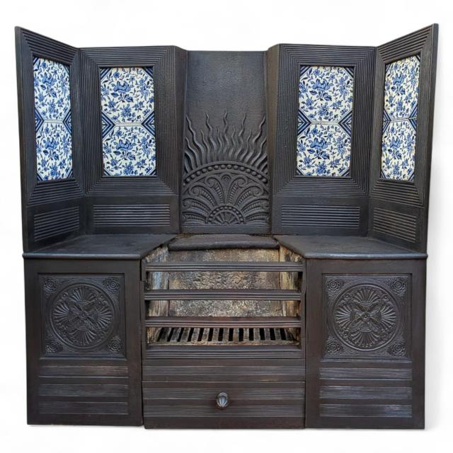 Thomas Jeckyll for Barnard Bishop & Barnard. Aesthetic Movement Cast Iron Fireplace