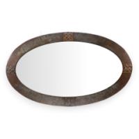 An Arts & Crafts Copper Plated Mirror with Hand Formed Celtic Details