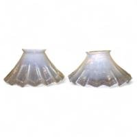 French Style – Pair of Milky Glass Shades (c.1910)