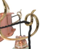 W. A. S. Benson. An Arts & Crafts Copper & Brass Chandelier with 5 Vaseline Shades - Thumbnail 6