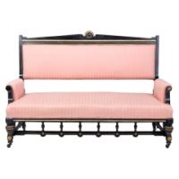 Lambs of Manchester, W. J. Estall. Aesthetic Movement Ebonized Settee