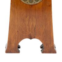Art Nouveau Dutch or German Mantle Clock with Inlaid Floral Decoration c.1900 - Thumbnail 4