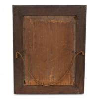 Historicist Oak Mirror with Enamelled Roundels of Noble Figures c.1880 - Thumbnail 12