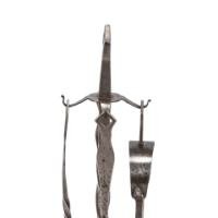 Arts & Crafts Cotswold School Steel Fire Tools on Original Stand c.1910 - Thumbnail 9