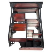 Heals & Son – Anglo-Japanese Oak Wall Shelf with Fretwork, Aesthetic Movement - Thumbnail 4