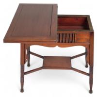 Liberty & Co – Anglo-Moorish Arts and Crafts Walnut Fold-Over Games Table - Thumbnail 13