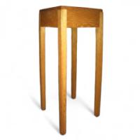 Heal & Son – Arts and Crafts Oak Torchère Plant Stand with Exposed Joints