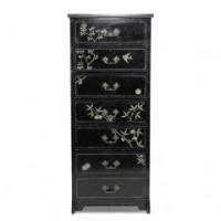 Daniel Cottier Rare & Early Anglo-Japanese Ebonised Tall Chest of Drawers