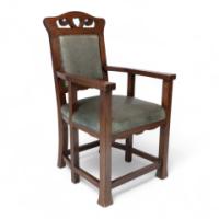 Heal and Son, Attributed – Arts and Crafts Oak Six Legged Armchair