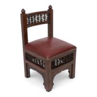 Liberty & Co., Moorish Side or Childs Chair with Mashrabiya Turned Details
