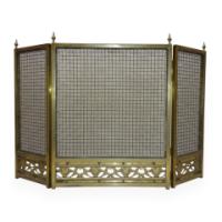 A Good Quality Arts and Crafts Brass Folding Firescreen - Thumbnail 1