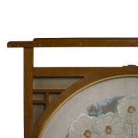 E. W. Godwin Style. An Anglo-Japanese Fire Screen with a Japanese Silk Embroidery - Thumbnail 6