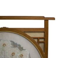 E. W. Godwin Style. An Anglo-Japanese Fire Screen with a Japanese Silk Embroidery - Thumbnail 7